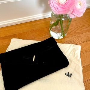 Ela Handbags Suede Clutch
